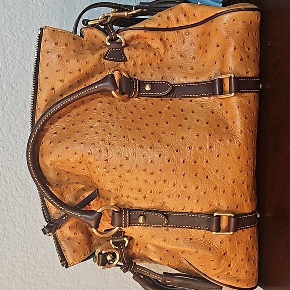 Dooney & Bourke Ostrich Satchel - Picture 3 of 9